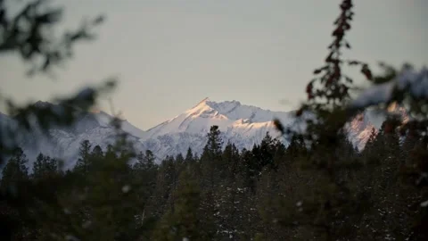 Jasper mountain landscape at sunrise 库存影片 221949461