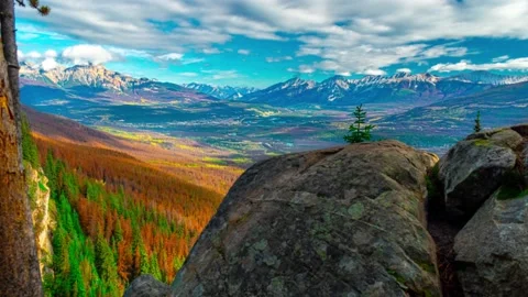Jasper Valley Out of Focus B-Roll Back Drop Time Lapse 4K Stock Footage 136641129