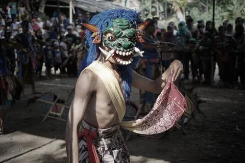 A jathilan dancer Foto stock