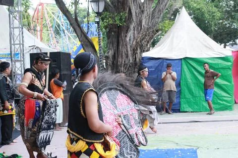 Jathilan/Kuda lumping dance performance. Stock Photos