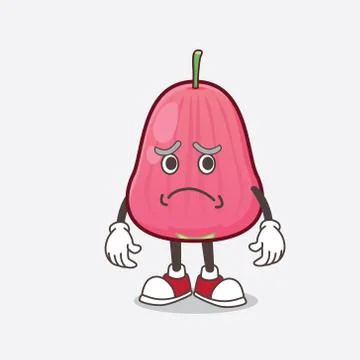 Java Apple cartoon mascot character having an afraid face Illustrazione stock