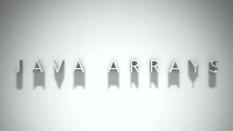 Java arrays 3D title animation with shadows on a white background Stock Footage 297020418