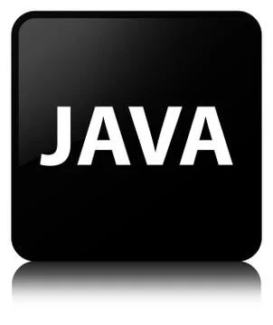 Java black square button Stock Illustration