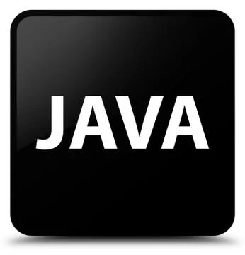 Java black square button Stockillustratie