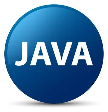 Java blue round button Stockillustratie