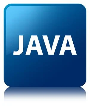 Java blue square button Stock Illustration