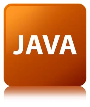 Java brown square button 库存插图