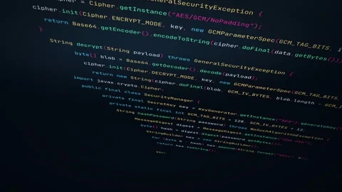 Java Cipher Macro Code Animation Programming Script Background Dynamic Code Vídeos de archivo 342237068