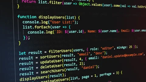 Java code of web page, javascript programming concept. Code, javascript web Stock Footage 306282276