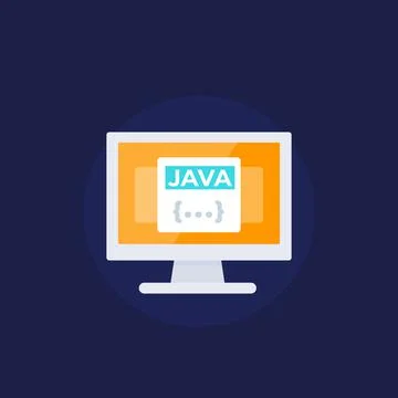 JAVA coding, programming vector icon Stock-Illustration