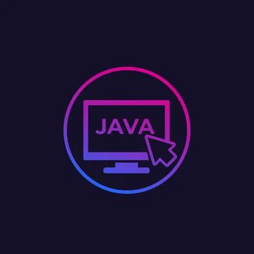 Java coding vector icon Stock Illustration
