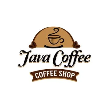 Java Coffee Classic Logo Sign Symbol Icon Stock Illustration