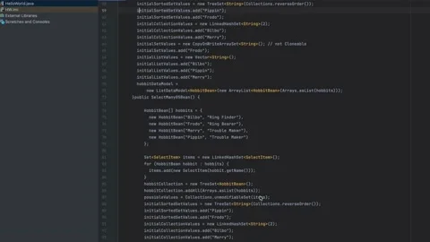 Java computer programming code scroll close up. Program development and security Stock Footage 225468451