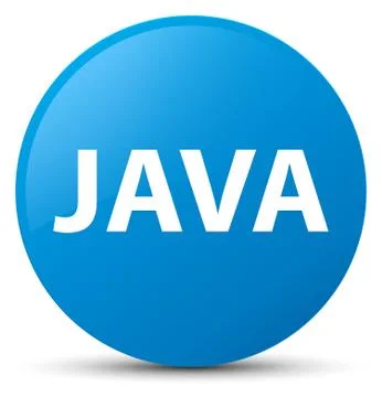 Java cyan blue round button Stock Illustration