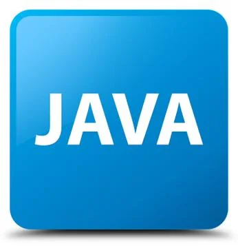 Java cyan blue square button Stockillustratie