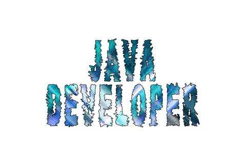 Java Developer, Banner, Poster and Sticker Stock Illustration