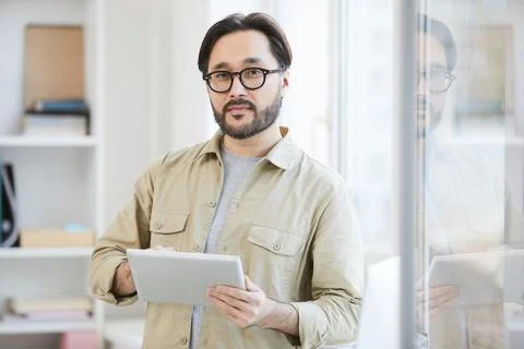 Java developer with tablet Stock Photos