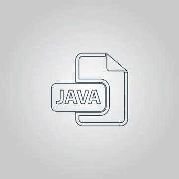 Java development file format flat icon Stock Illustration