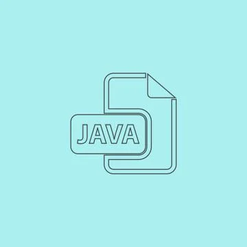 Java development file format flat icon Stockillustratie