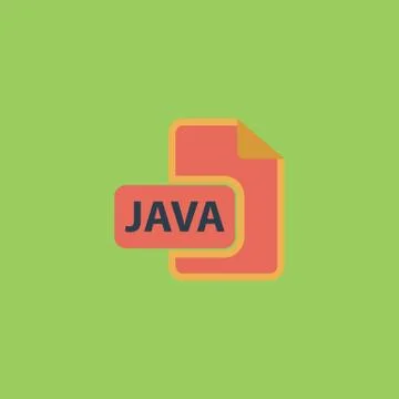 Java development file format flat icon Stock Illustration