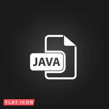 Java development file format flat icon Stock Illustration