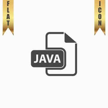 Java development file format flat icon Stock Illustration