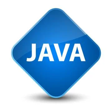 Java elegant blue diamond button Stock Illustration