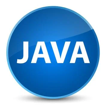 Java elegant blue round button Stock Illustration