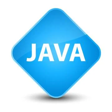 Java elegant cyan blue diamond button Stock Illustration