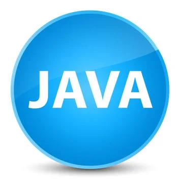 Java elegant cyan blue round button Stock Illustration
