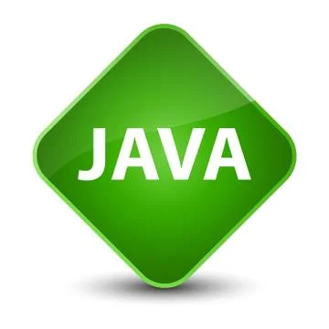 Java elegant green diamond button Stock Illustration