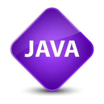 Java elegant purple diamond button 库存插图