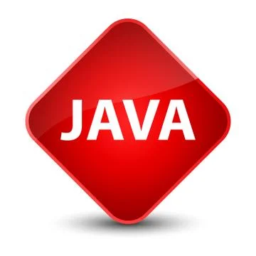 Java elegant red diamond button Stock Illustration