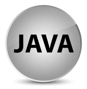 Java elegant white round button Stock Illustration