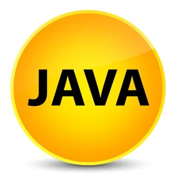 Java elegant yellow round button Stock Illustration