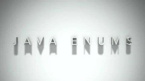 Java enums 3D title animation with shadows on a white background Stock Footage 297020452