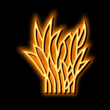 Java fern neon glow icon illustration Ilustração Stock