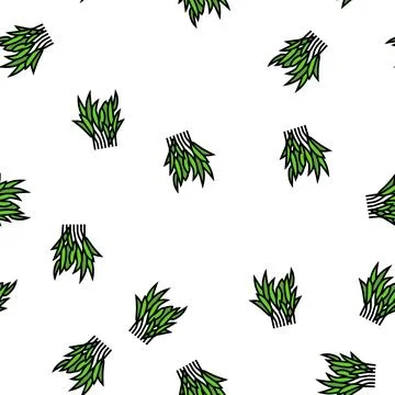 Java fern vector seamless pattern Illustrazione stock