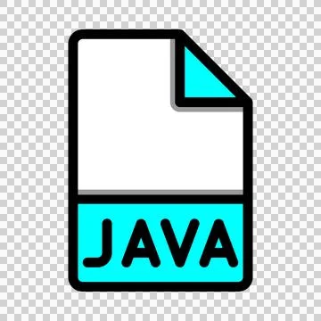 Java file type format icon. extension document files icons symbol.  Stock Illustration