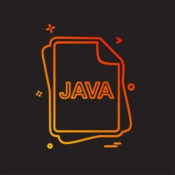 JAVA file type icon design vector Stock Illustration