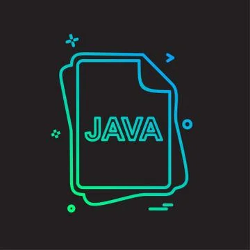 JAVA file type icon design vector Stock Illustration