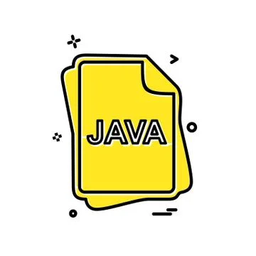 JAVA file type icon design vector Stock Illustration