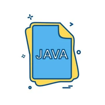 JAVA file type icon design vector Stock Illustration