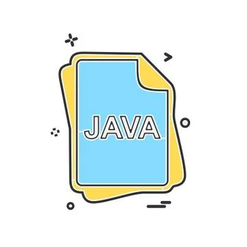 JAVA file type icon design vector Stock Illustration