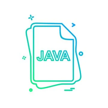 JAVA file type icon design vector Stock Illustration