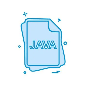 JAVA file type icon design vector Stock Illustration
