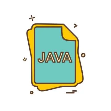 JAVA file type icon design vector Stock Illustration