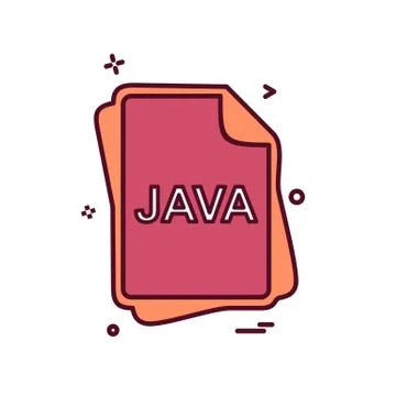 JAVA file type icon design vector Stock Illustration