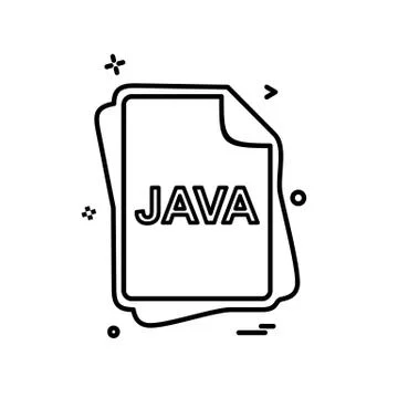 JAVA file type icon design vector Stock Illustration
