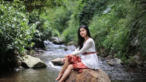 Java Girl Portrait Stock Footage 125173553